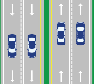 Pavement Markings, Georgia Drivers Manual
